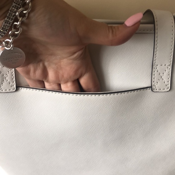 New MICHAEL Michael Kors White Leather Jet Set Travel Tote - Picture 6 of 13